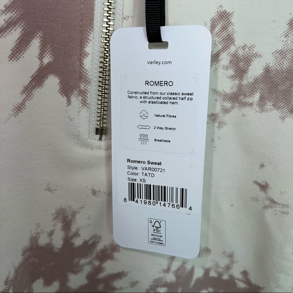 NEW Varley Romero Sweat Taupe Tie Dye - Picture 7 of 7